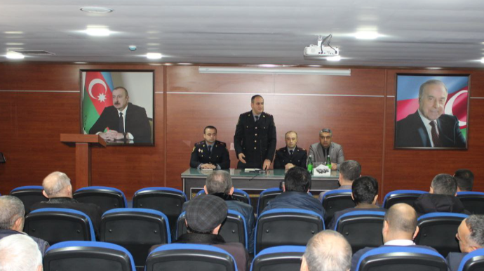 Yol polisi avtovağzalda sürücülərlə görüş keçirdi - FOTOLAR   - VİDEO