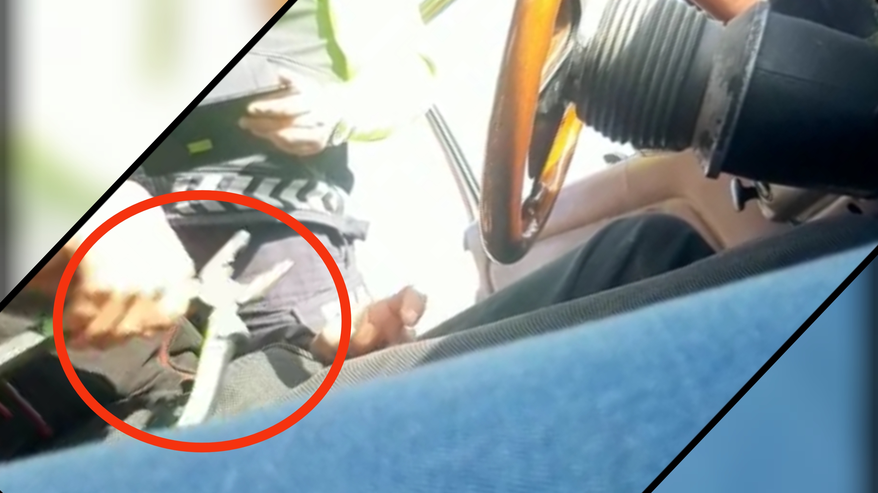 Füzulidə saxlanılan sürücü yol polisinə kəlbətin çıxardı - VİDEO