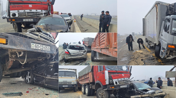 "KamAz" "Opel"i  əzib bu hala saldı - 4 nəfər sağ qaldı - FOTO - VİDEO