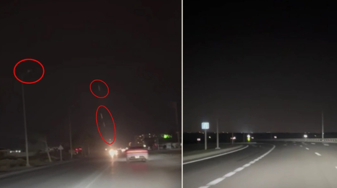 Bakının iki yolu gecələr qaranlığa qərq olur - VİDEO