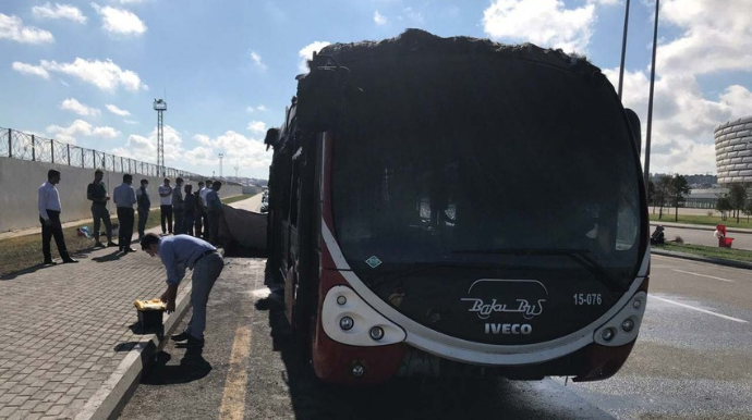 БТА о сгоревшем пассажирском автобусе - ВИДЕО