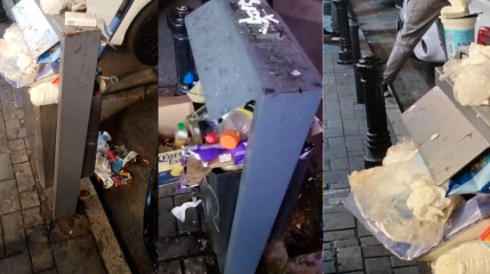 Nəzarətsiz qalan Bakının mərkəzi küçələri zibilliyə çevrildi  - VİDEO