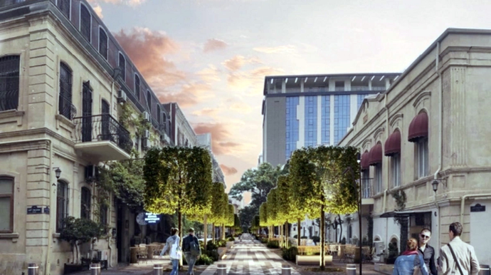 В Баку создается пешеходная зона, которая соединит площадь Фонтанов и Зимний парк - ФОТО