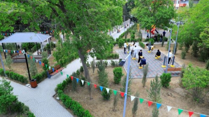 Bakıda növbəti park abadlaşdırılaraq sakinlərin istifadəsinə verildi - FOTO 