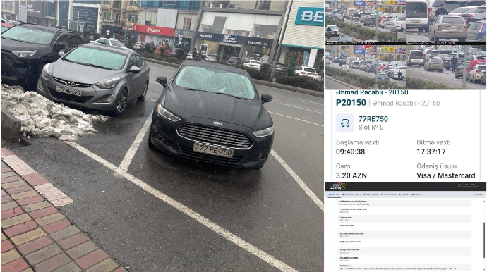 “AzParking”in ərazisində saxlayıb ödənişini edən sürücü CƏRİMƏLƏNİB   - FOTO + VİDEO
