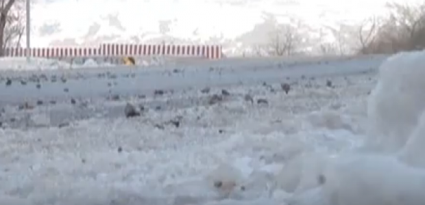 Ağsu aşırımında hərkət çətinləşib - VİDEO