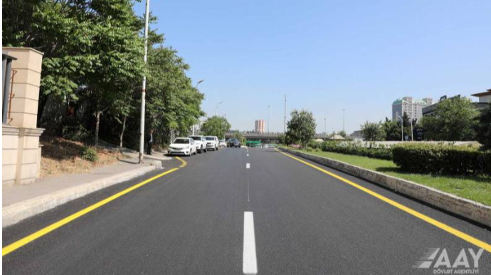 Azadlıq prospektinin yan yolunda cari təmir işləri aparıldı - FOTO 