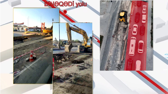 Aylardır təmiri bitməyən yol - VİDEO