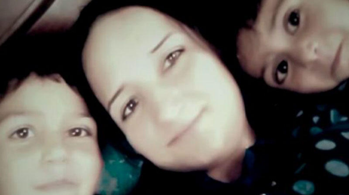 Yanaraq ölən ana və övladlarının görüntüləri  - FOTO