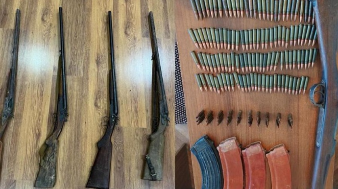 Xaçmazda polis sənədsiz silah-sursat aşkar edib