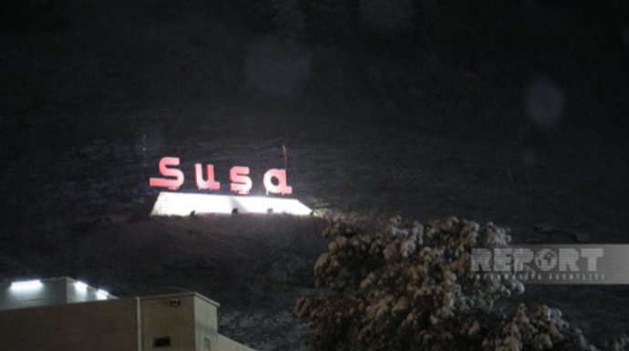 Şuşaya qar yağır, havanın temperaturu mənfi üç dərəcədir  - FOTO