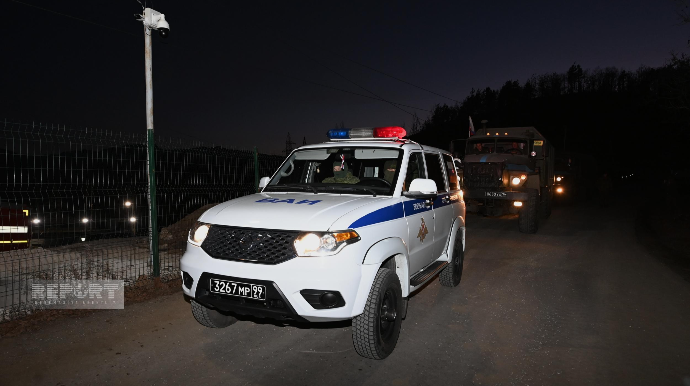 Xankəndi-Laçın yolunda sülhməramlıların avtomobillərinə növbəti dəfə şərait yaradılıb  - FOTO