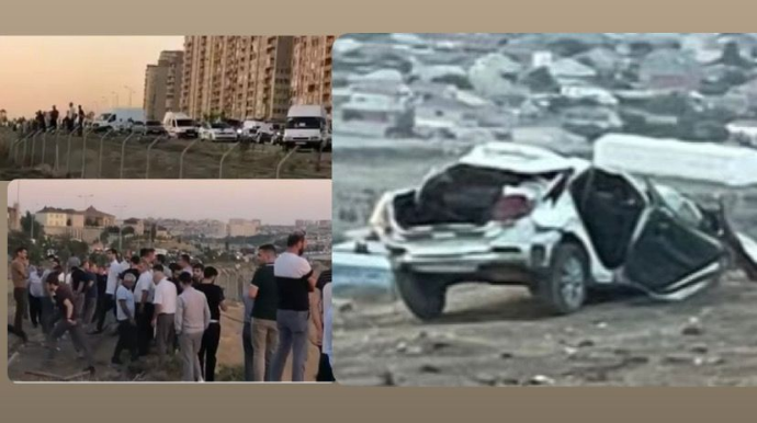 Bakıda ağır qəzanı seyr etməyə gələnlər dəhşətli tıxac yaratdı - VİDEO