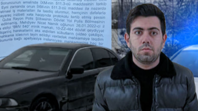 Yol polisinin cərimələdiyi “avtoş” məhkəmədə qalib gəldi - FOTO 