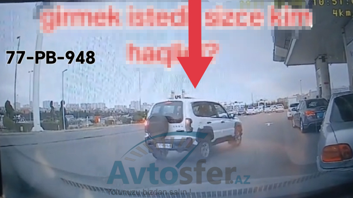 Sürücü növbəni pozdu, sonra isə mübahisə etdi - VİDEO