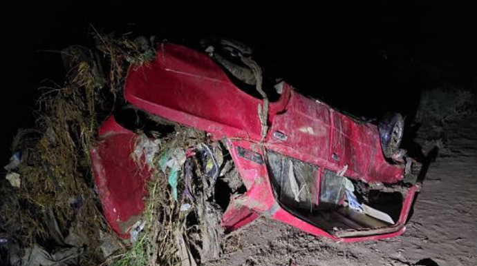 Şəmkirdə “VAZ 2107” və “VAZ 21011”  avtomobillərini sel aparıb