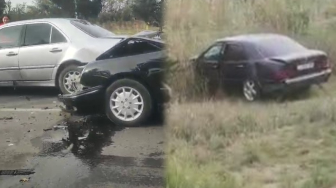 Beyləqanda 3 “Mercedes” toqquşdu - VİDEO