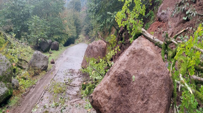 Lənkəran-Lerik avtomobil yolunda sürüşmə aktivləşib 