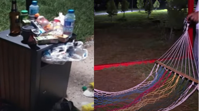 Bir həftə əvvəl açılan parkı bu hala saldılar - VİDEO