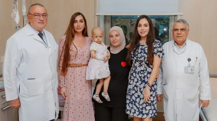 Leyla və Arzu Əliyevalar Milli Onkologiya Mərkəzində olublar - FOTOLAR 