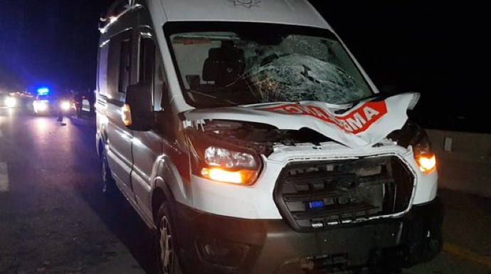 Goranboyda təcili yardım avtomobili piyadanı vuraraq öldürüb - FOTO