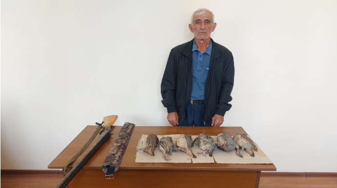 Cəbrayılda qanunsuz ov edən şəxs saxlanılıb 