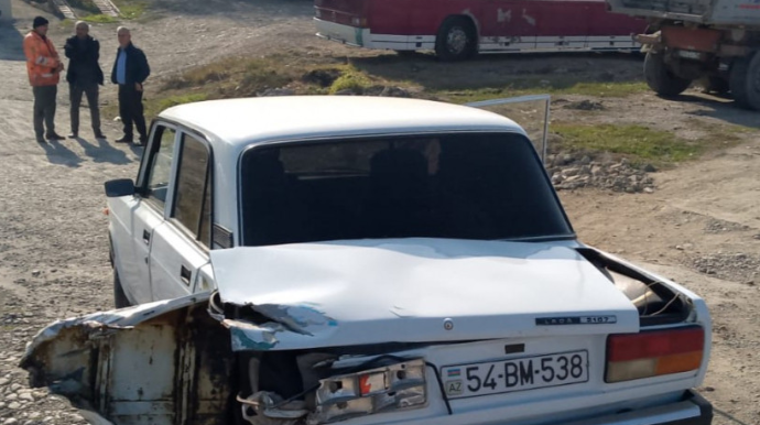 Bakı-Qazax yolunda zəncirvarı yol qəzası baş verib - FOTO