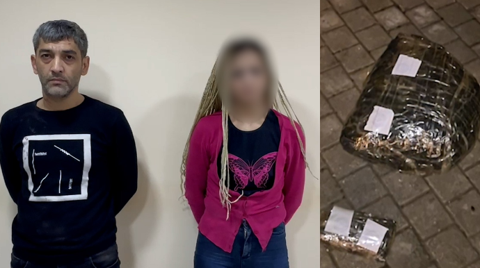 Bakıda narkokuryerliyə cəlb olunan iki nəfər saxlanıldı - FOTO - VİDEO