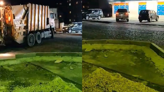 Bakıda səkinin genişləndirilməsi qəza şəraiti yaratdı - FOTO/VİDEO 