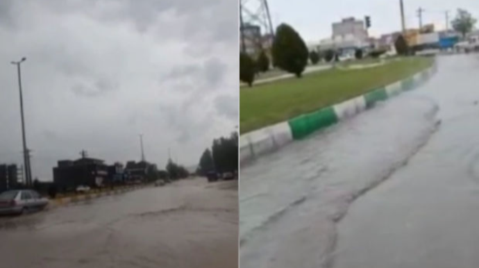 Ərdəbildə yolları sel suları basıb - VİDEO 