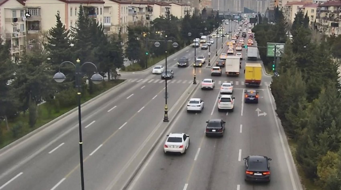 Bakının bir sıra yollarında tıxac var - SİYAHI   - FOTO