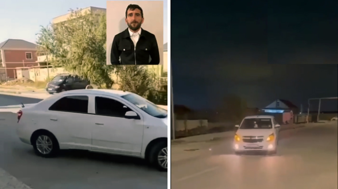 Avtoxuliqanlıq edən sürücünün vəsiqəsi əlindən alındı, özü isə 15 sutka həbs olundu - VİDEO 