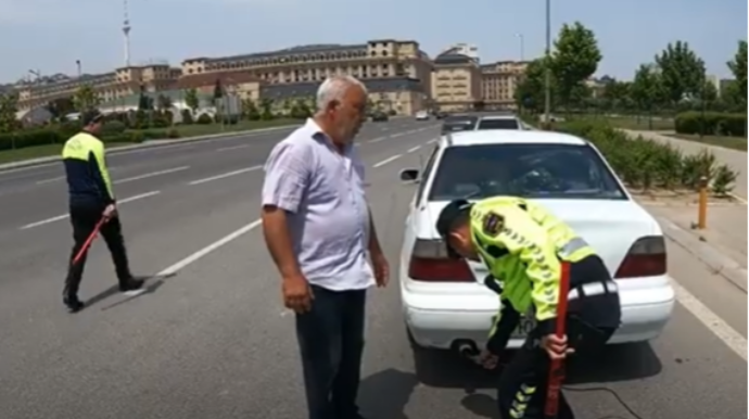 Səbaildə reyd keçirilib:  avtomobillərdən çıxan zərərli qazların miqdarı ölçülüb  - VİDEO