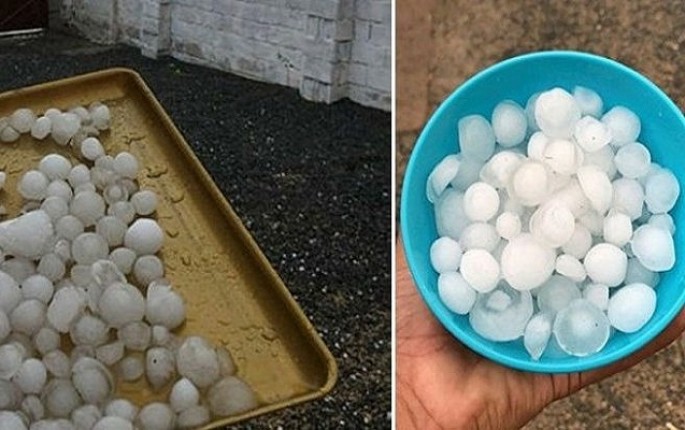 Məkkəyə dolu yağdı - VİDEO