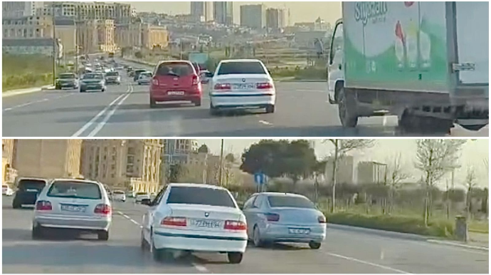 Bibiheybət yolunu yarış meydanına çevirən sürücü baxın necə “hoqqa” verdi   - VİDEO