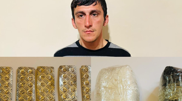 Şəkidən Bakıya narkotik gətirən kuryer saxlanıldı  - FOTO - VİDEO