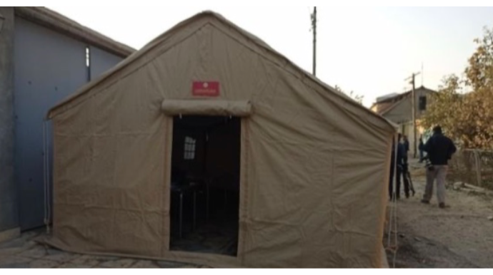 Düşmən hücumuna məruz qalmış Gəncədə qərargah  yaradıldı   - FOTO