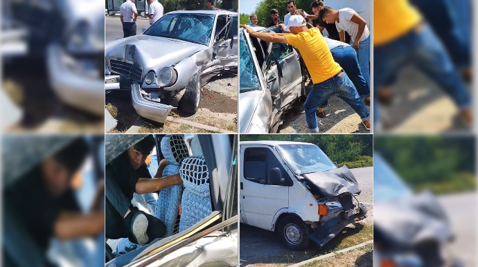 “Ford”un yoluna girən “Mercedes” ağır qəzaya səbəb oldu    - VİDEO