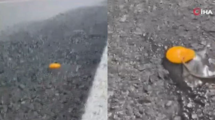 Türkiyədə havanın temperaturu 45 dərəcəyə çatıb: Asfaltın üstündə qayğanaq bişirdilər - VİDEO