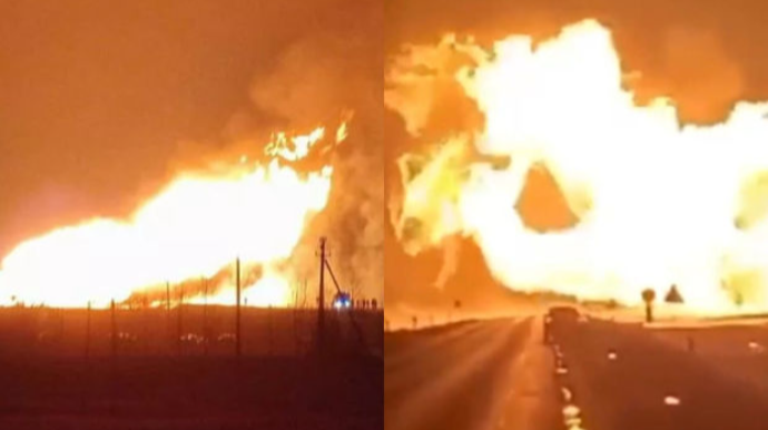 Latviya və Litvanı birləşdirən magistral qaz kəmərdə GÜCLÜ PARTLAYIŞ   - VİDEO