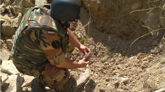 Bakıxanov qəsəbəsində qumbara tapılıb   - VİDEO - FOTO