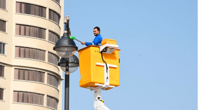 Paytaxtda növbəti təmizlik işləri aparıldı - FOTO