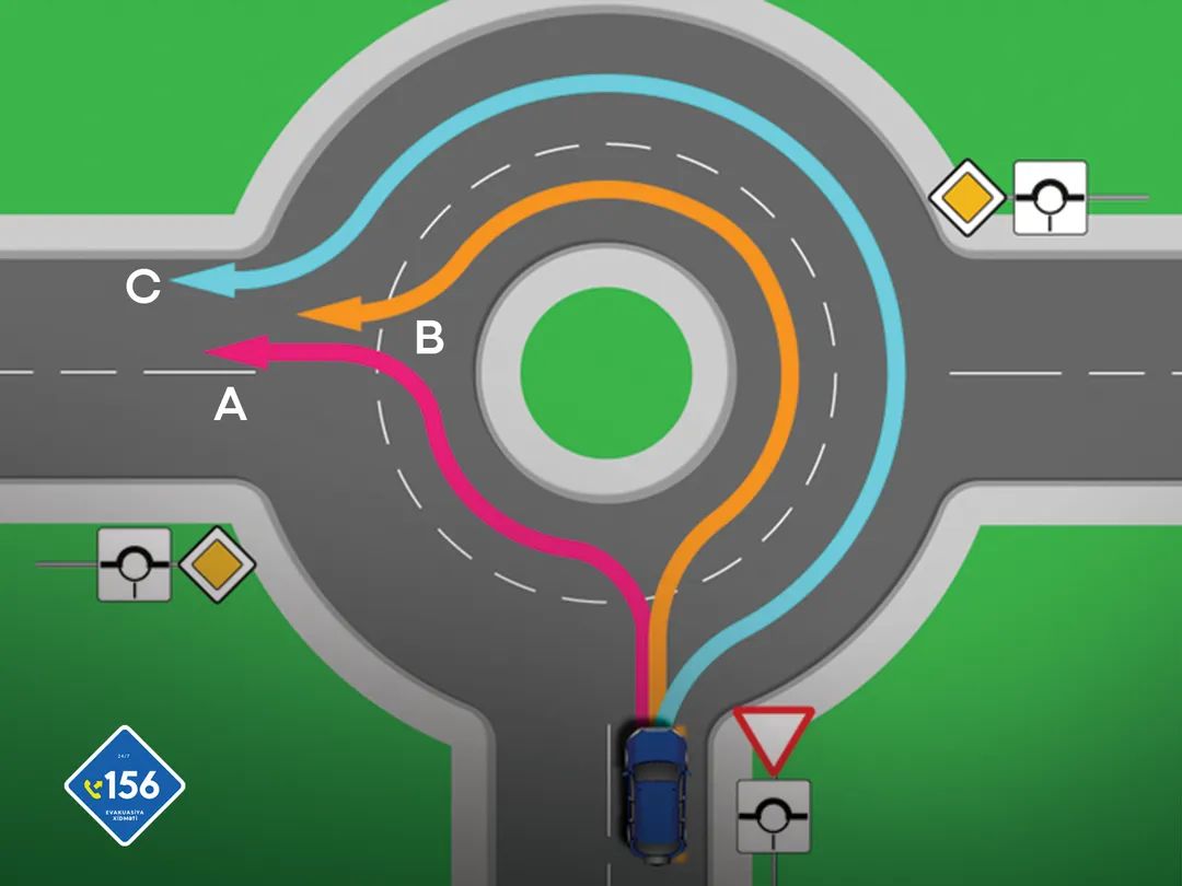 Sürücü hansı trayektoriya ilə hərəkət etsə qaydanı pozmaz? - CAVAB VER, HƏDİYYƏ QAZAN
