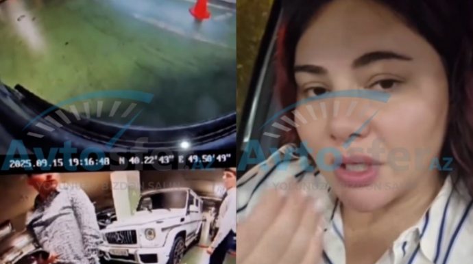 Xanım bloger "Galenvagen" sürücüsünü belə ifşa etdi - Nömrəmi tapıb zəng edib - 10-VJ-008 - VİDEO 
