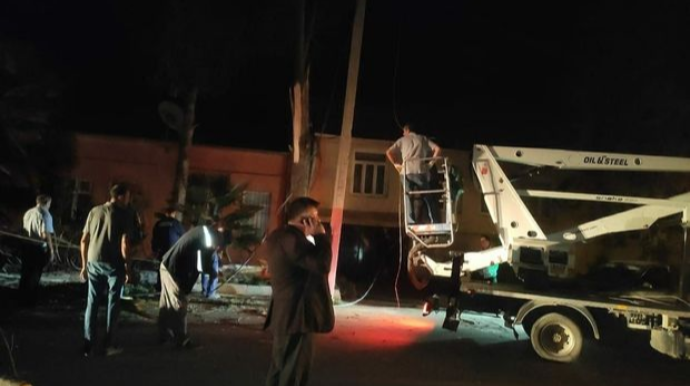 Güclü külək ağacları elektrik xətlərinin üzərinə aşırıb - FOTO 