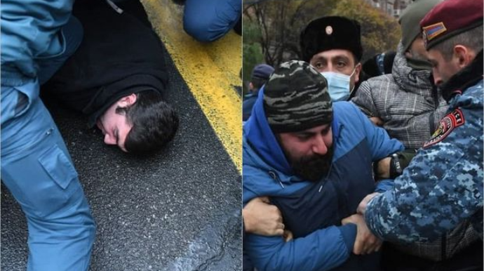 İrəvanda etirazçılar Nazirlər Kabinetinə girməyə çalışdılar - FOTO - VİDEO