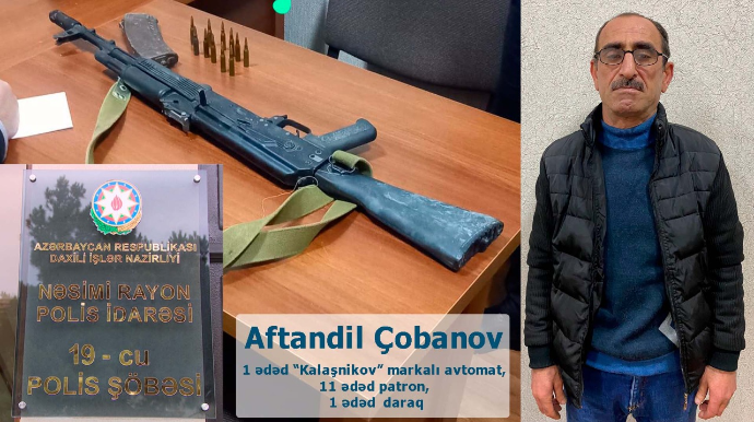 Bakıda “Kalaşnikov” satmaq istəyən şəxs saxlanılıb - FOTO