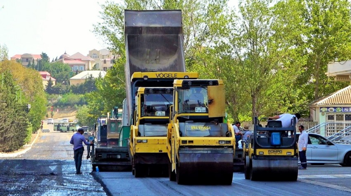 Bakının Bəhruz Nuriyev küçəsi  əsaslı təmir olunur  - FOTO