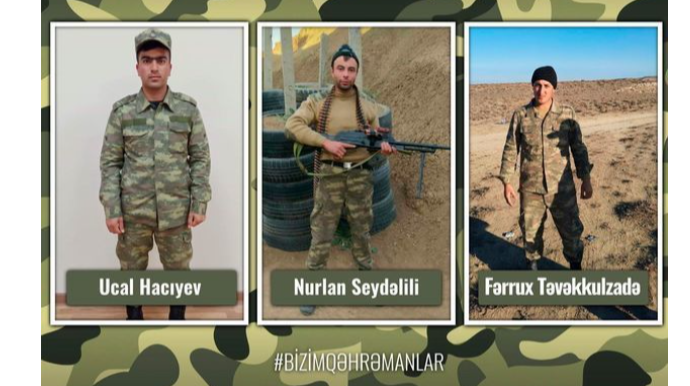 Наши бойцы, проявившие героизм в борьбе с армянскими оккупантами 