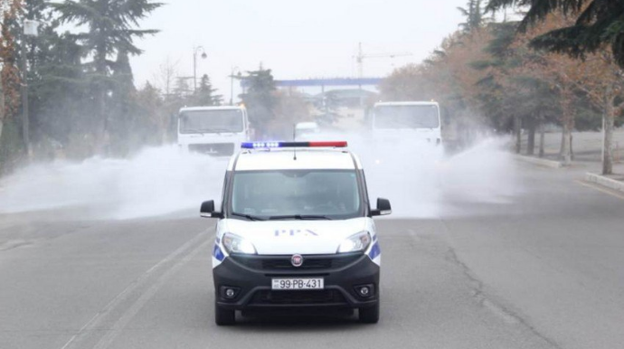 Gəncədə koronavirusa qarşı mübarizə tədbirləri davam edir - FOTO